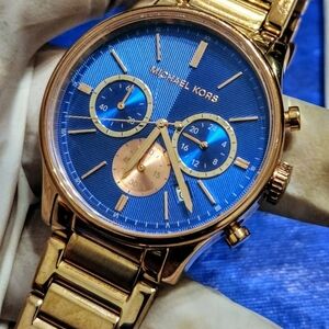 Michael Kors Midnight Blue Dial Chrono Womens Watch